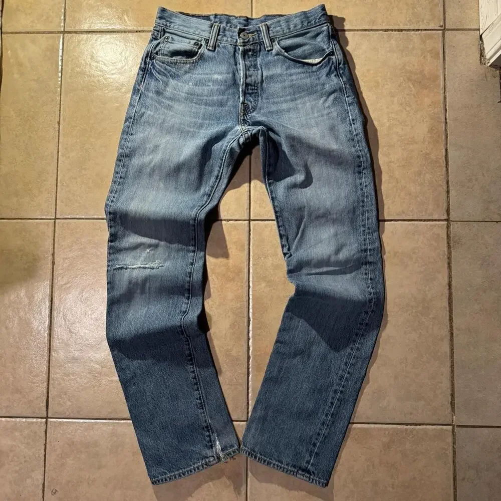 Vintage y2k levis 501 blue denim jeans size 28 in womens